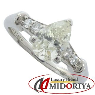 リング 指輪 ダイヤモンド1.108ct/0.12ct ティアドロップ 18号 SI2 Pt900プラチナ / 64793【中古】【FJ】(リング(指輪))