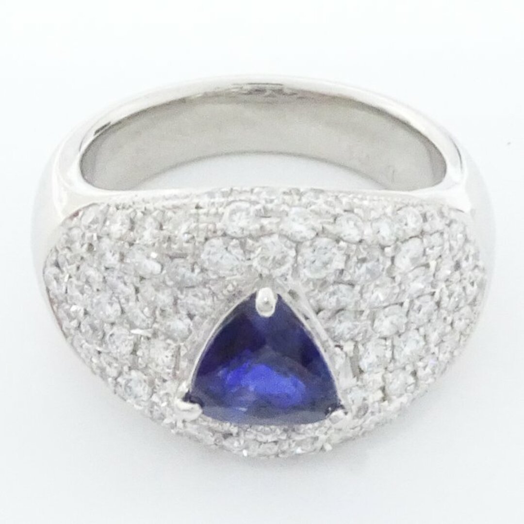 リング 指輪 サファイヤ1.07ct ダイヤモンド1.01ct 11.5号 Pt900