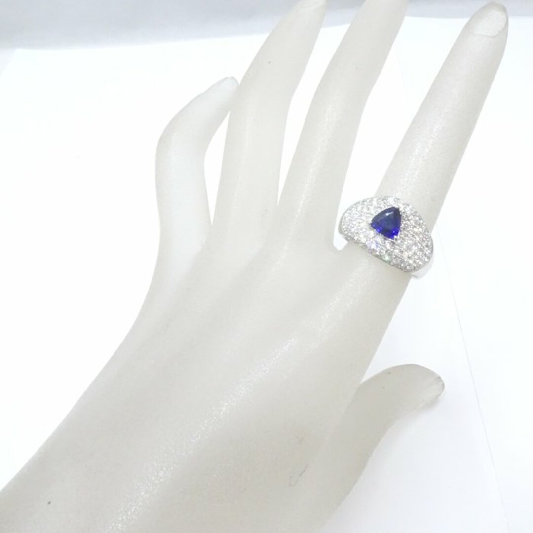 リング 指輪 サファイヤ1.07ct ダイヤモンド1.01ct 11.5号 Pt900