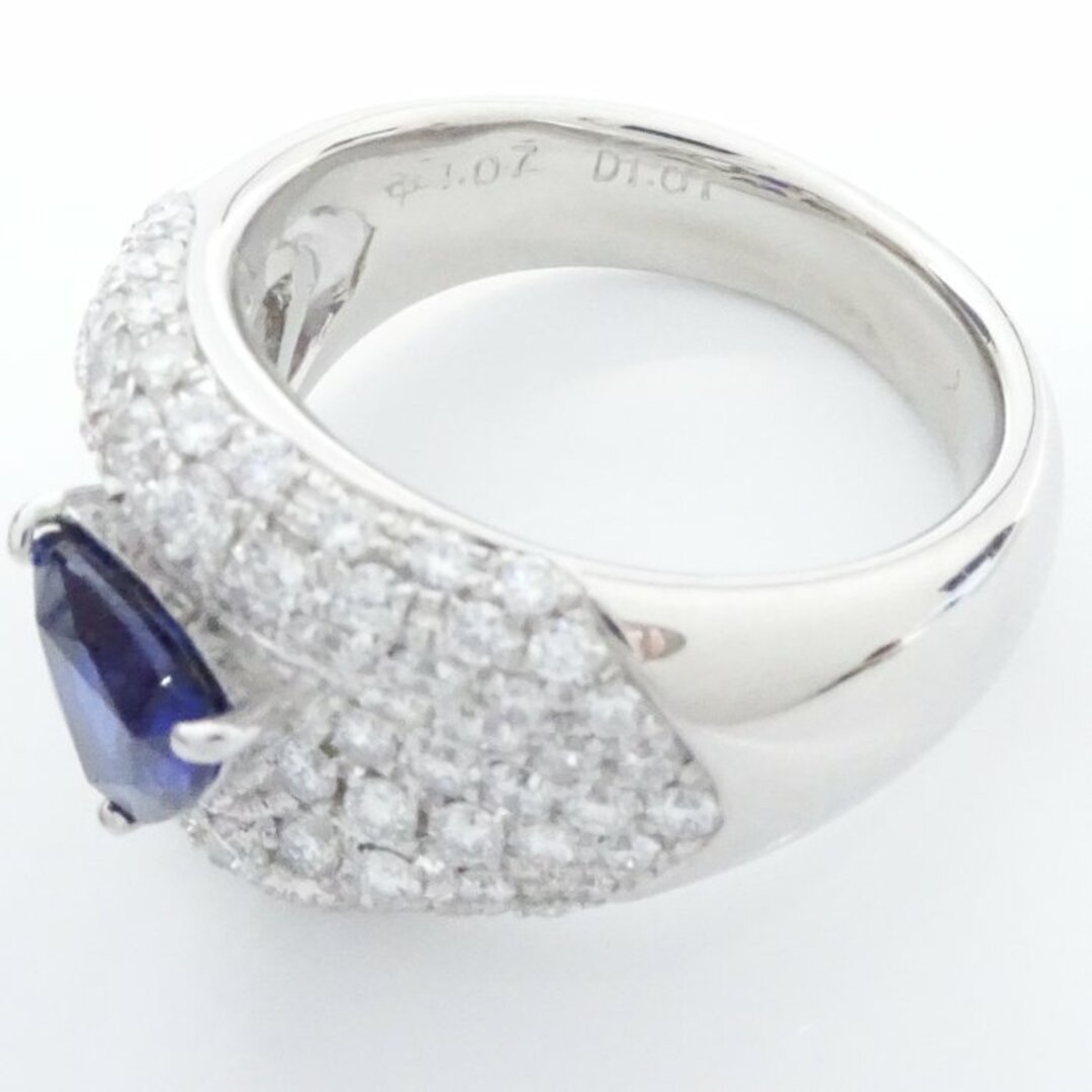 リング 指輪 サファイヤ1.07ct ダイヤモンド1.01ct 11.5号 Pt900