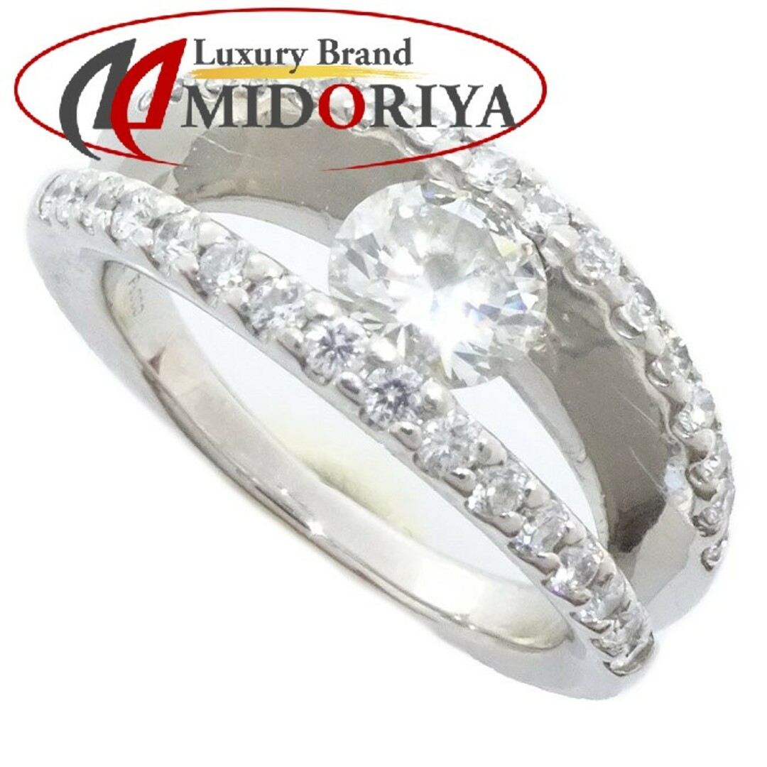 【希少!!】 リング 64804【中古】【FJ】 / Pt900プラチナ good F/VVS2/Very 9号 一粒ダイヤモンド0.44ct/0.36ct 指輪 リング(指輪)
