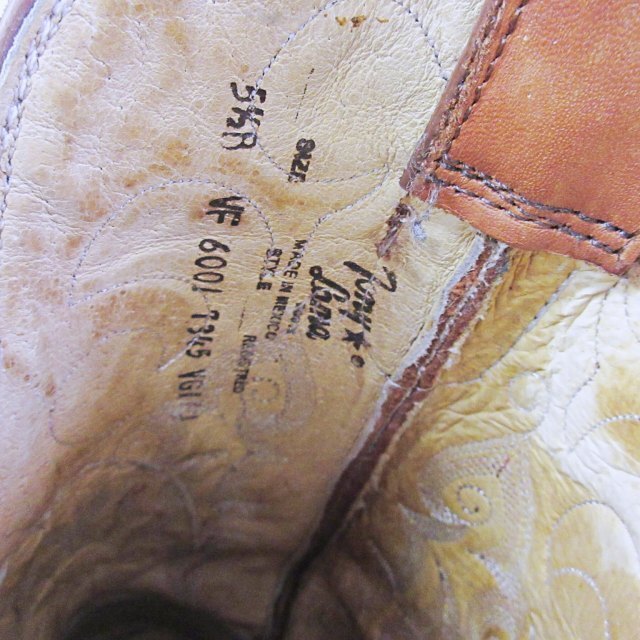 Tony Lama(トニーラマ)のトニーラマ ウエスタン ロング ブーツ ローヒール レザー キャメル 5.5 レディースの靴/シューズ(ブーツ)の商品写真