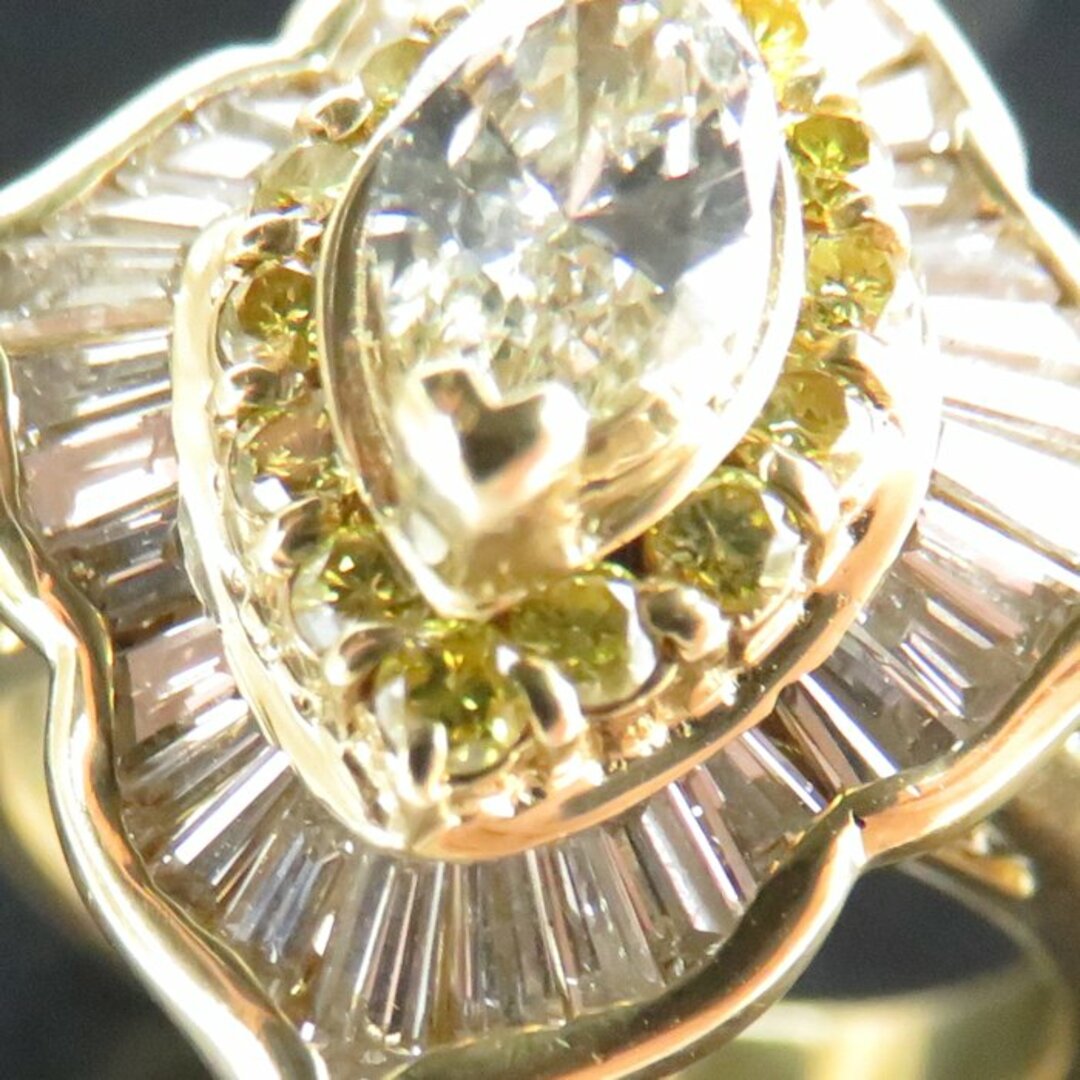 リング 指輪 ダイヤモンド0.31ct/0.90ct 8号 K18YG イエローゴールド / 64816【中古】【FJ】 レディースのアクセサリー(リング(指輪))の商品写真