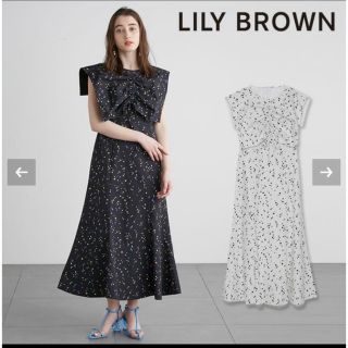 リリーブラウン(Lily Brown)のLILY BROWN リリーブラウン ボウカラーマーメイドワンピース　ドレス(ロングワンピース/マキシワンピース)