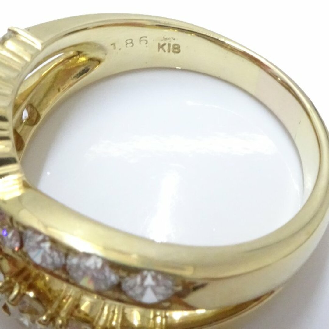 リング 指輪 ダイヤモンド1.86ct 19号 K18YG イエローゴールド / 64818【中古】【FJ】 レディースのアクセサリー(リング(指輪))の商品写真