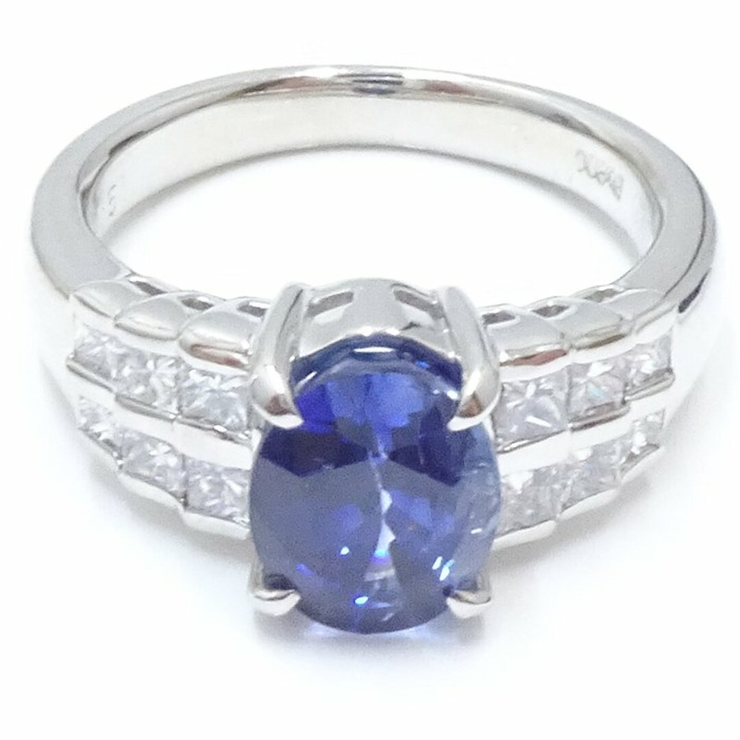 リング 指輪 サファイヤ2.26ct ダイヤモンド0.51ct 10号 Pt900プラチナ