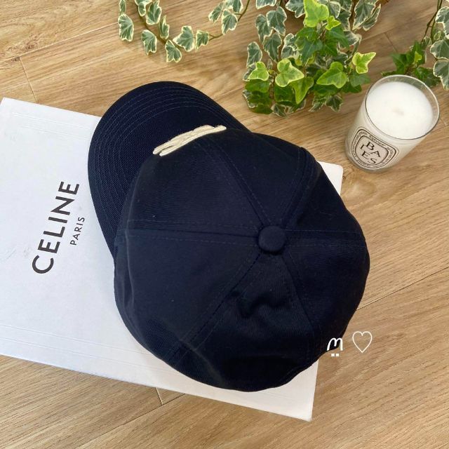 ギフト CELINE セリーヌ ベースボールキャップ M ネイビー トリオンフ