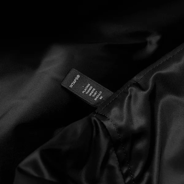 L WTAPS TEAM JACKET NYLON SATIN BLACK