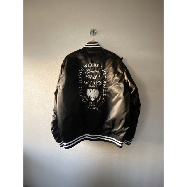 L WTAPS TEAM JACKET NYLON SATIN BLACK