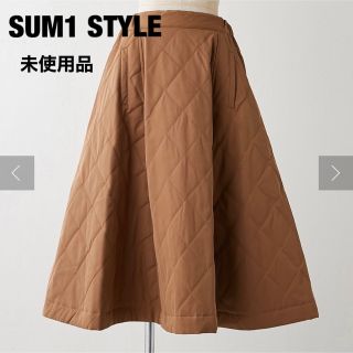 イアパピヨネ(ear PAPILLONNER)のSUM1 STYLE キルティングフレアスカート　キャメル(ロングスカート)