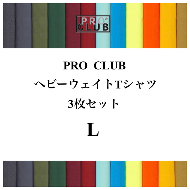 PRO CLUB プロクラブ 6.5oz ヘビーTシャツ　3枚セット　L