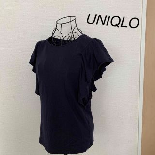 ユニクロ(UNIQLO)の【ユニクロ】ネイビーカットソー☆Sサイズ(Tシャツ/カットソー(半袖/袖なし))