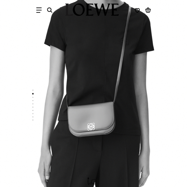 ★美品★ LOEWE ロエベ ゴヤ アコーディオンクラッチ ブラック