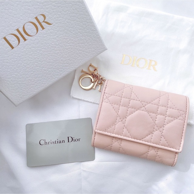 送料無料(沖縄配送) Dior ディオール ロータス ウォレット 三つ折