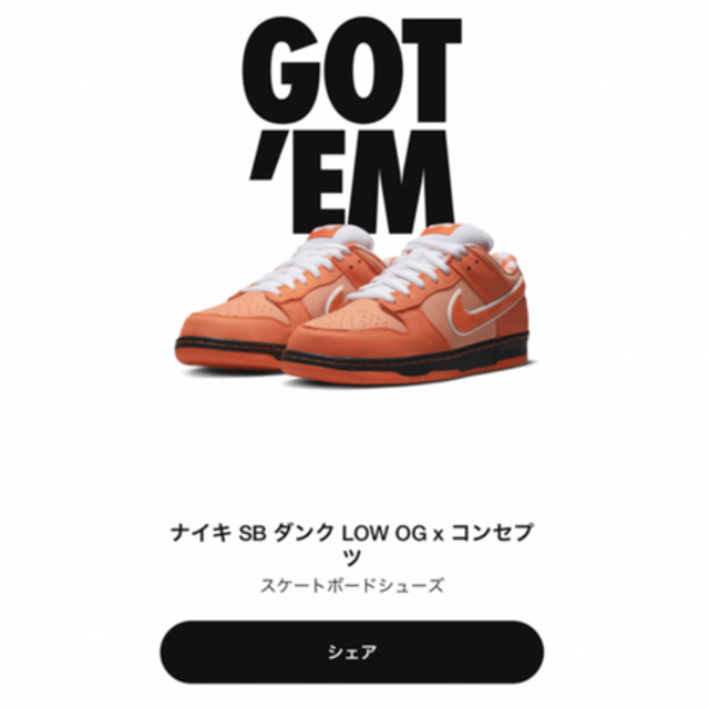 NIKE SB DUNK LOW Orange lobster 26.5