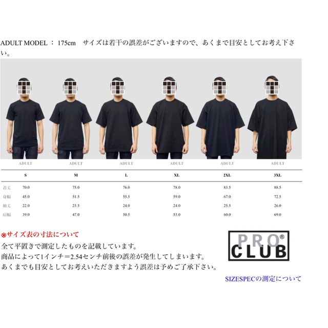 PRO CLUB プロクラブ 6.5oz ヘビーTシャツ　3枚セット　L