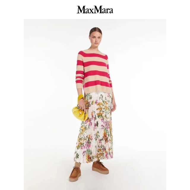 メール便指定可能 ❇️MaxMara23早春新作マックスマーラ花柄プリッツ