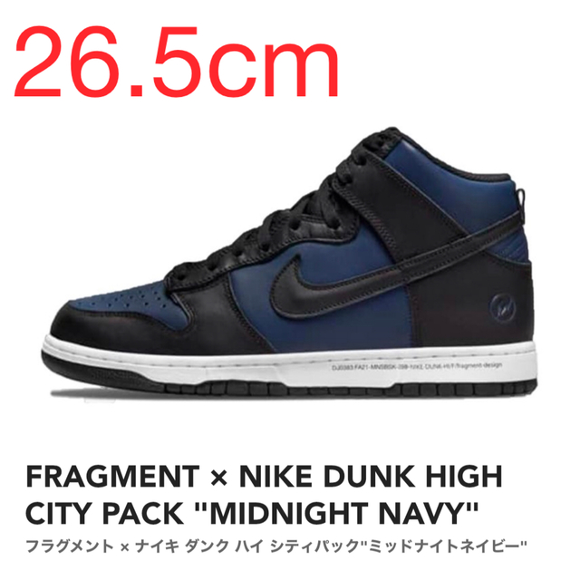 FRAGMENT × NIKE DUNK HIGH CITY PACK NAVY