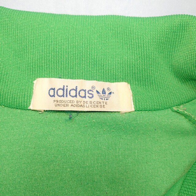 ☆美品☆70〜80年代ビンテージ アディダス ジャージ 黄緑 size L ☆美品☆70〜80年代ビンテージ アディダス ジャージ 黄緑 size L