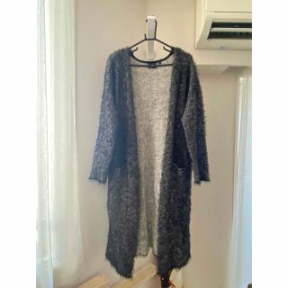 Dr denim fluffy long cardigan (カーディガン)