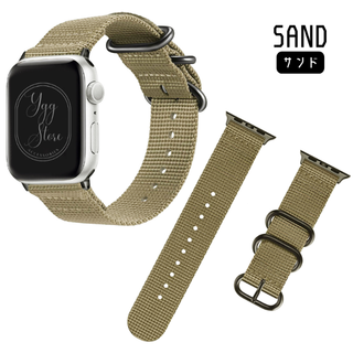 applewatch NATO バンド サンド ベージュ 44 45 46 49(その他)