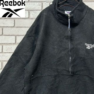 リーボック(Reebok)の人気カラー Reebok フリース プルオーバー ロゴ刺繍 ブラック メンズL(その他)