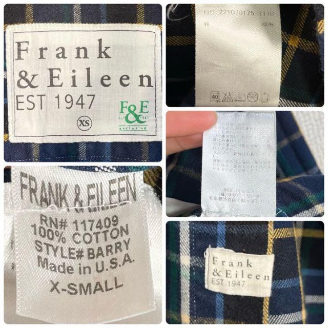 Frank&Eileen(フランクアンドアイリーン)の【美品】フランクアンドアイリーン　長袖シャツ　ネルシャツ　チェック　バリー　開襟 レディースのトップス(シャツ/ブラウス(長袖/七分))の商品写真