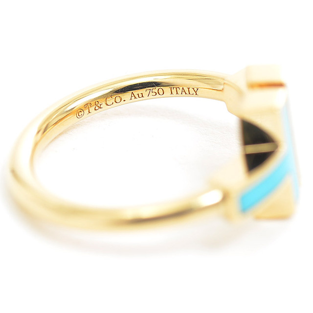 Tiffany & Co. - ティファニー Tワイヤー リング K18YG ターコイズ 7号