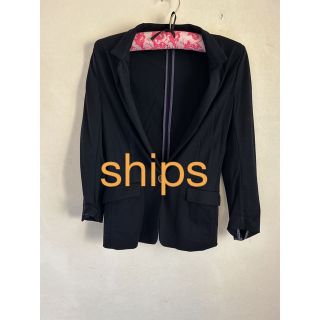 シップス(SHIPS)のships シップス　おしゃれ　ネイビー　ジャケット　美品　サイズM(テーラードジャケット)