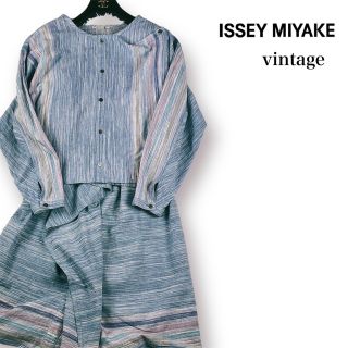 反物 浴衣 イッセイミヤケ セットアップ トップス&スカート美品(1042