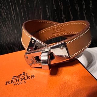 エルメス(Hermes)のエルメス ケリー ドゥブルトゥール 2連 ブレスレット コリエドシアン レザー(ブレスレット/バングル)