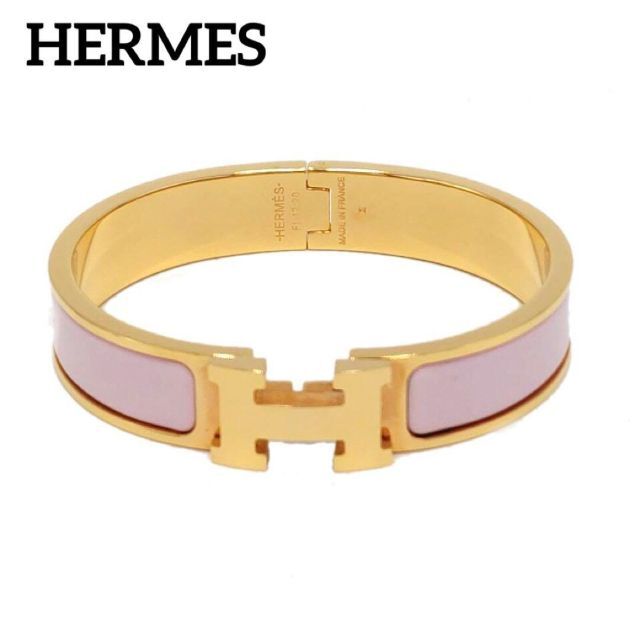 Hermes - HERMES　エルメス クリックH バングル ブレスレッド ピンク ゴールド