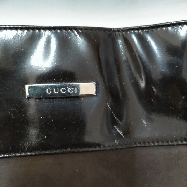 Gucci(グッチ)のグッチのスエード×エナメルバッグ レディースのバッグ(トートバッグ)の商品写真