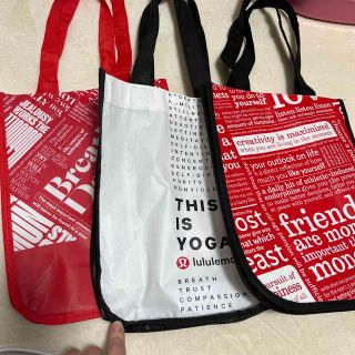 ルルレモン(lululemon)のルルレモン　ショップバッグ　エコバッグ　３枚セット(ショップ袋)