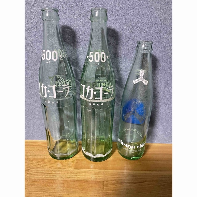 コカ・コーラ - コカコーラ ホームサイズ 瓶 三ツ矢サイダー 3本 昭和 コカ・コーラ - コカコーラ ホームサイズ 瓶 三ツ矢サイダー 3本 昭和
