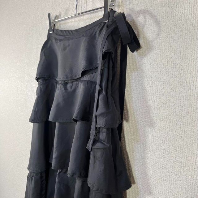 【美品】トリコ コムデギャルソン　スカート　5段 フリル　リボン　ブラック　黒