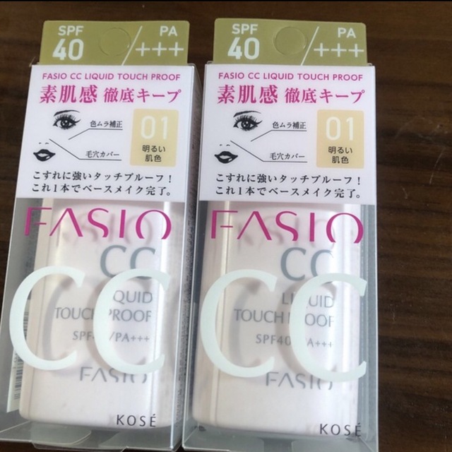 Fasio(ファシオ)のファシオ CC リキッド タッチプルーフ 01(30ml) 2本セット コスメ/美容のベースメイク/化粧品(ファンデーション)の商品写真