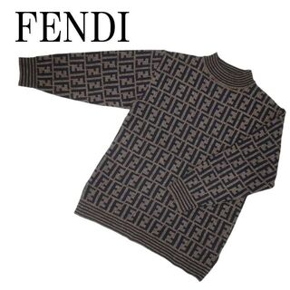 フェンディ(FENDI)のFENDI ヴィンテージ ズッカ ニット FF ロゴ 総柄 クルーネック(ニット/セーター)