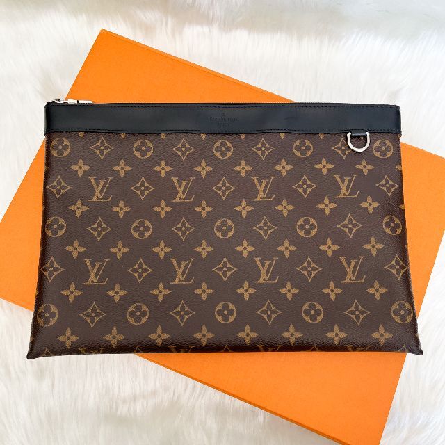 上品 LOUIS 【極美品】ルイヴィトン モノグラムマカサー ポシェットディスカバリー VUITTON セカンドバッグ+クラッチバッグ 