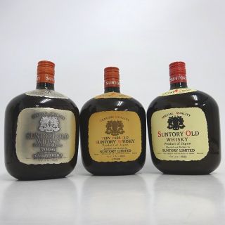 ★大阪府配送限定 未開封★サントリーSuntory【サントリー】 オールド 寿/寿 シルバーラベル 3本セット 700/760ml【中古】(ウイスキー)