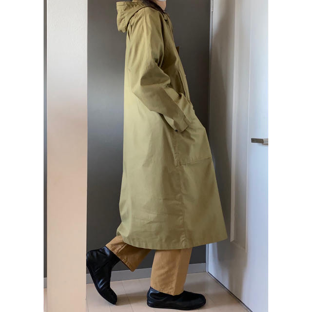 古着 ビンテージ トレンチ ジップ ミリタリー 軍 ロング ライト コート