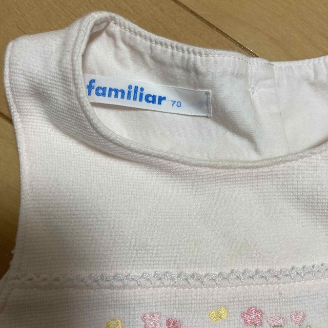 familiar(ファミリア)のfamiliar ワンピース　70 ベビーピンク キッズ/ベビー/マタニティのベビー服(~85cm)(ワンピース)の商品写真