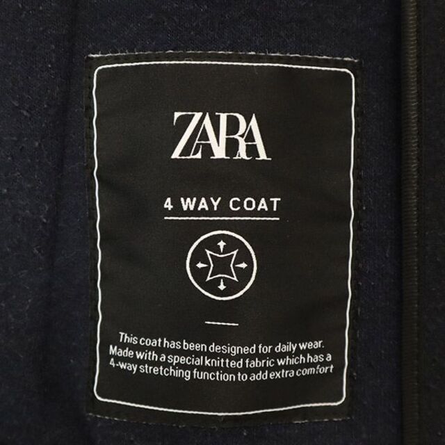 ZARA(ザラ)のザラ チェスター コート XL ネイビー ZARA メンズ 【中古】  【230228】 メンズのジャケット/アウター(ダッフルコート)の商品写真