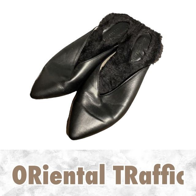 ORiental TRaffic(オリエンタルトラフィック)のORiental TRaffic フラット パンプス ファー レディースの靴/シューズ(ハイヒール/パンプス)の商品写真