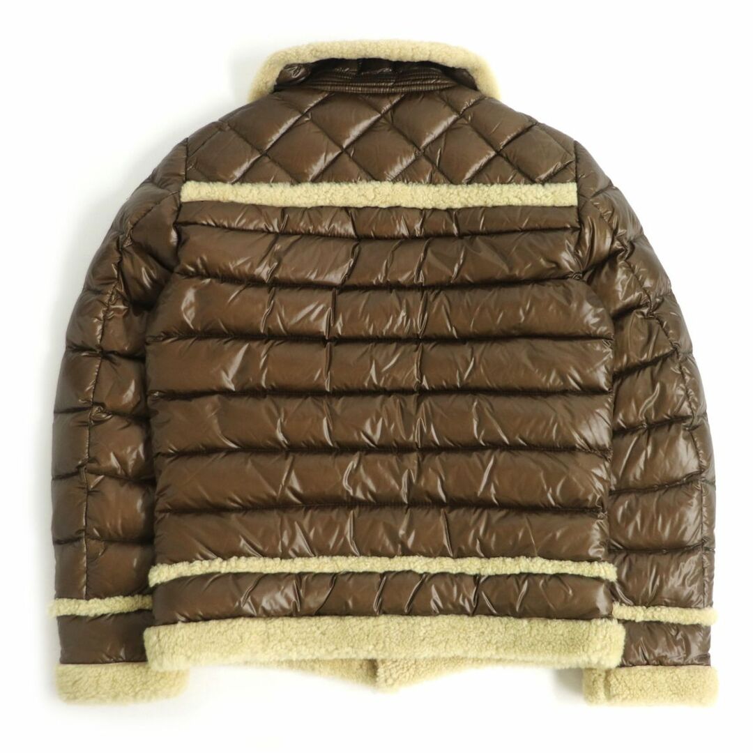 本店 価格 極美品▽MONCLER モンクレール EVARISTE/エヴァリスト LEON掲載 ロゴワッペン ムートン切替 WZIP ダウン コート・ジャケット 