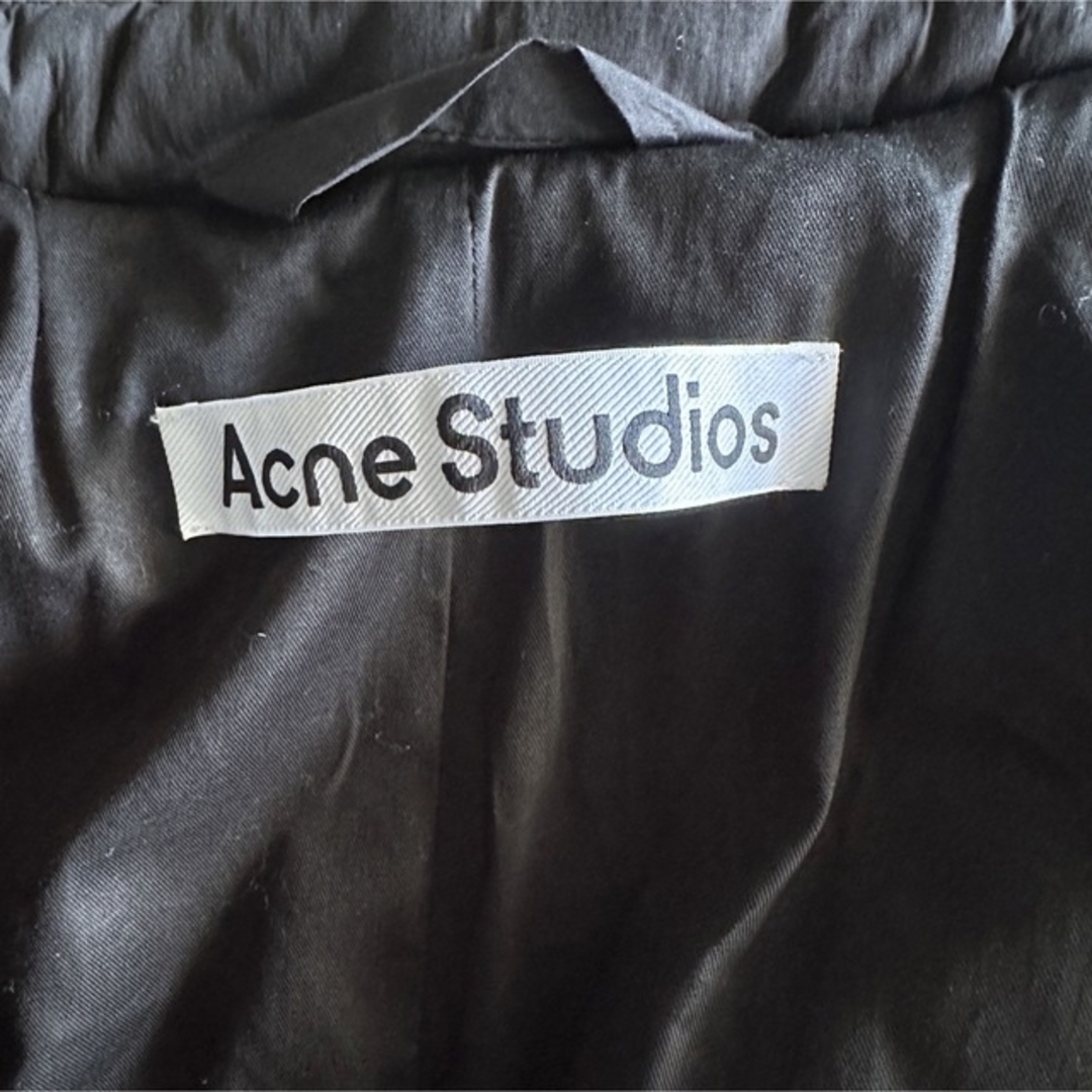 23AW Acne Studios ベルト付きパデッドコート ブラック ジャケット