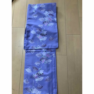 美品　洗える着物　藤色(着物)