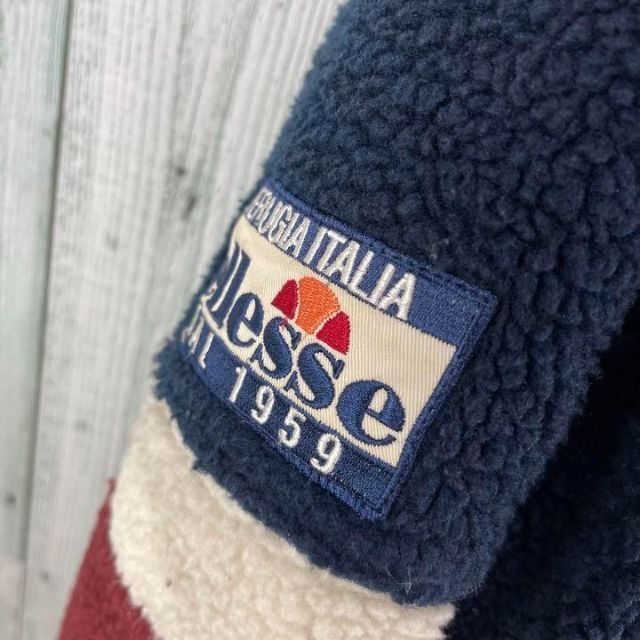 90's ellesse エレッセ　ロゴ刺繍　肉厚　フリースジャケット 4