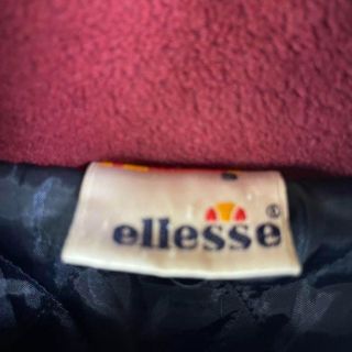 90's ellesse エレッセ　ロゴ刺繍　肉厚　フリースジャケット