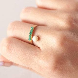 マザー(mother)のmother × junco paris MINT ORANGE RING (リング(指輪))